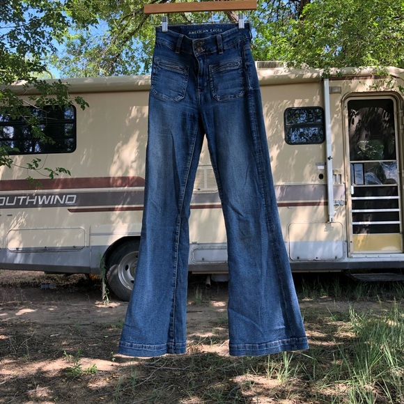 American Eagle Stretchy High Rise Bootcut Jeans - Picture 1 of 5